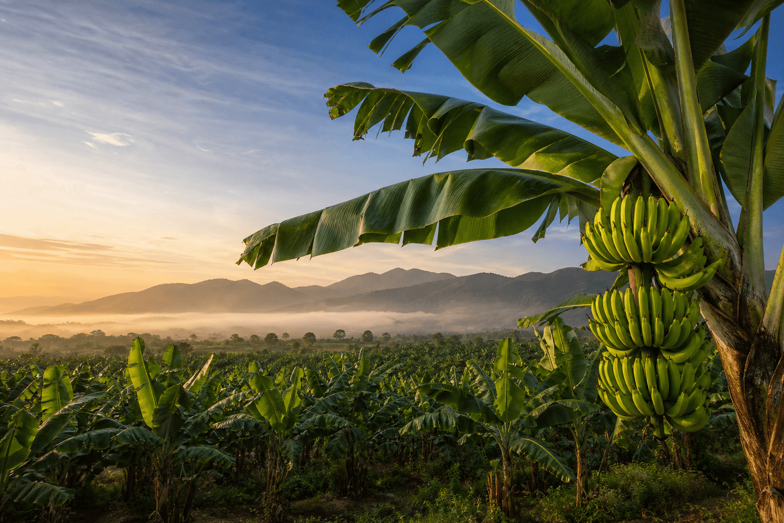 Premium bananas growing at a selected GOOD GARDEN origin